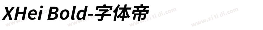 XHei Bold字体转换